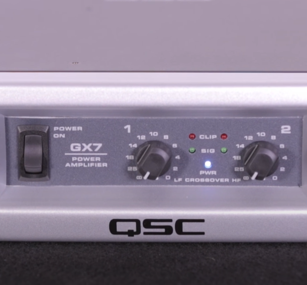 control panel of QSC A-B Box GX7