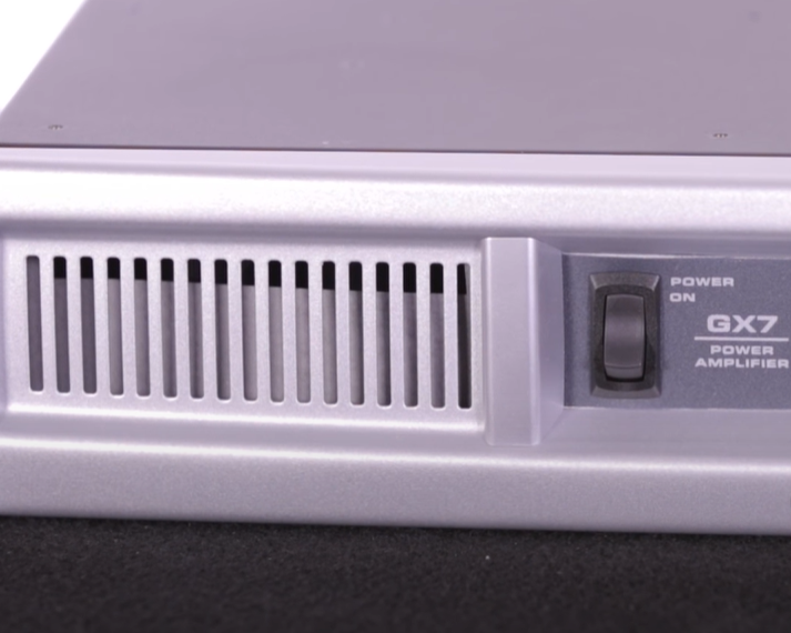 fan guard rail and power switch of QSC A-B Box GX7