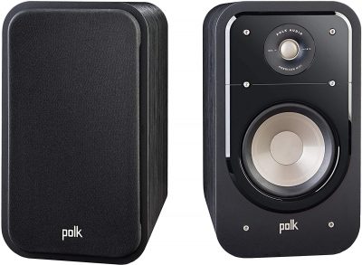 Polk Audio S20 Signature Series Bookshelf Speakers for Home Theater, Surround Sound and Premium Music, Power port technology, Detachable Magnetic Grille