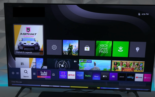 Apps on Samsung Television Screen