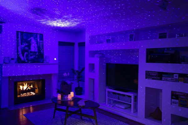 Blisslights Sky Lite Projector in living room setup