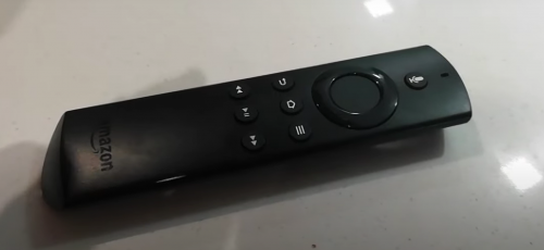 Fire TV Stick remote on a table