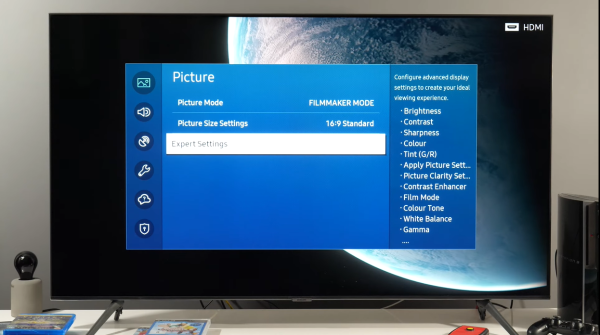 Samsung TV expert picture settings