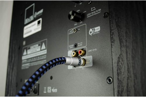 SVS SoundPath cable connected to a subwoofer