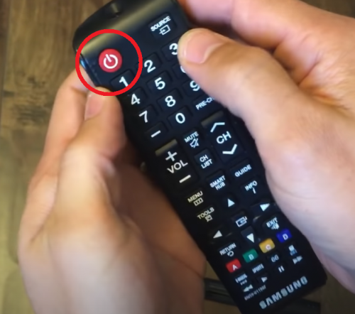 Samsung remote power button