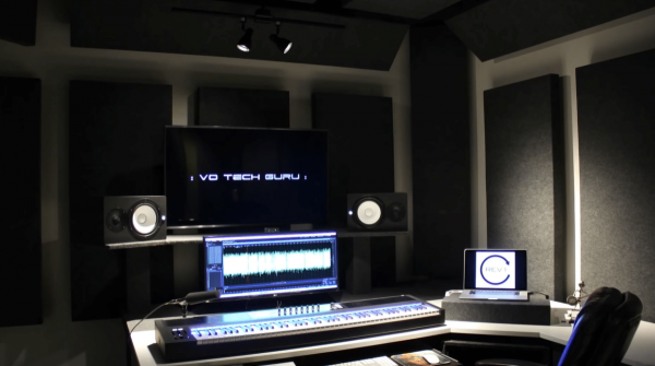 black acoustic panels in a studio