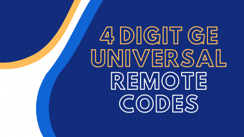 4 digit ge universal remote codes
