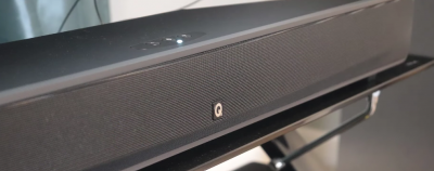 Up close shot of Q Acoustics M4 Soundbar