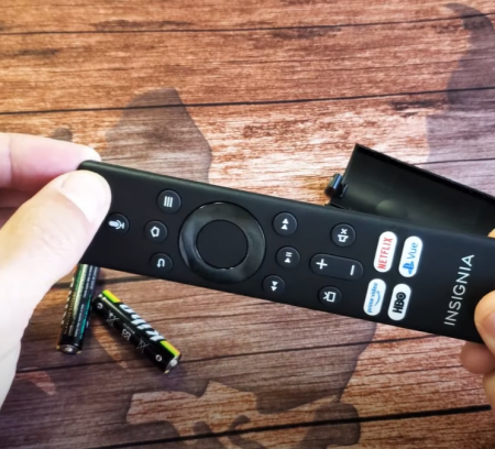 batteries removed from Insignia TV Remote