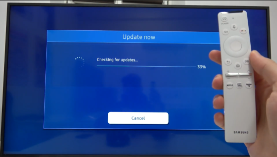 checking Samsung TV software update