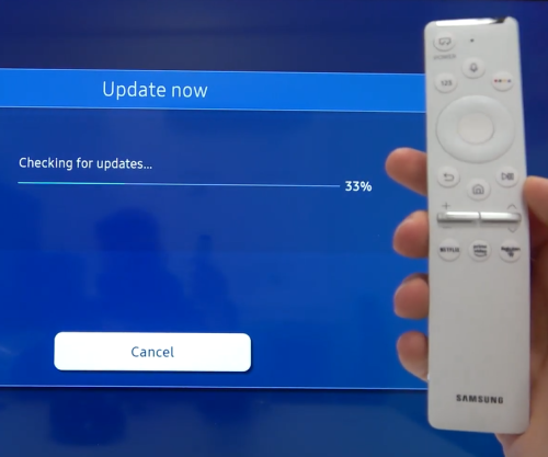 checking for software update on Samsung TV