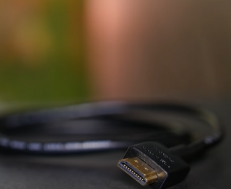 hdmi cable on black surface
