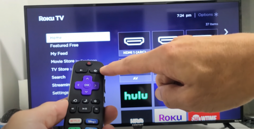 home menu button on roku tv remote
