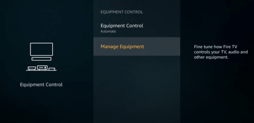 manage equipment settings