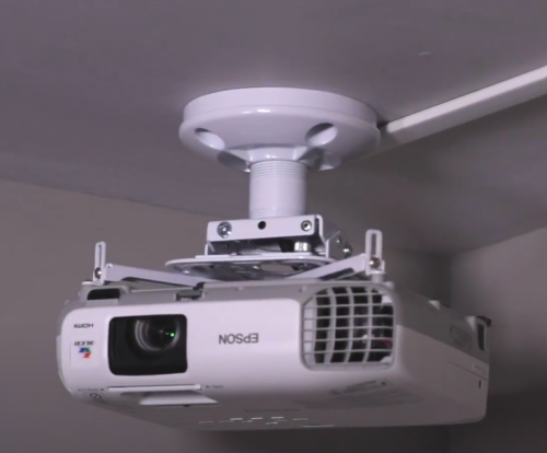 projector mounted on ceiling