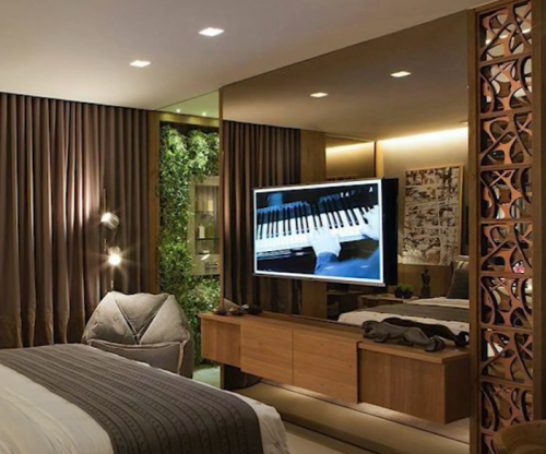 tv in a bedroom