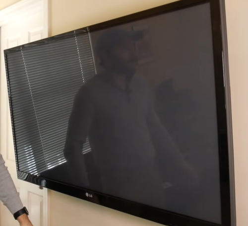 tv mounted on the wall