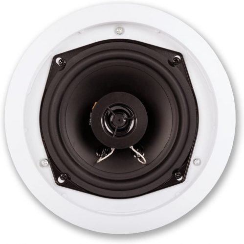 Close-up of ceiling speakers